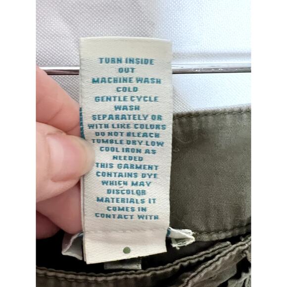 Sundance womens size 8 pants army green embroidery cotton tapered  boho, - Picture 8 of 12